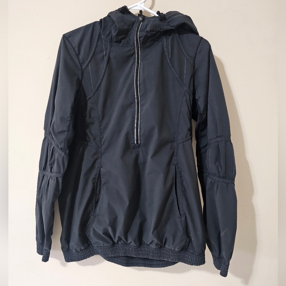 Lululemon Run Willpower Pullover Jacket ~1/2 Zip Hoodie ~ Sz 8 ~Windbreaker